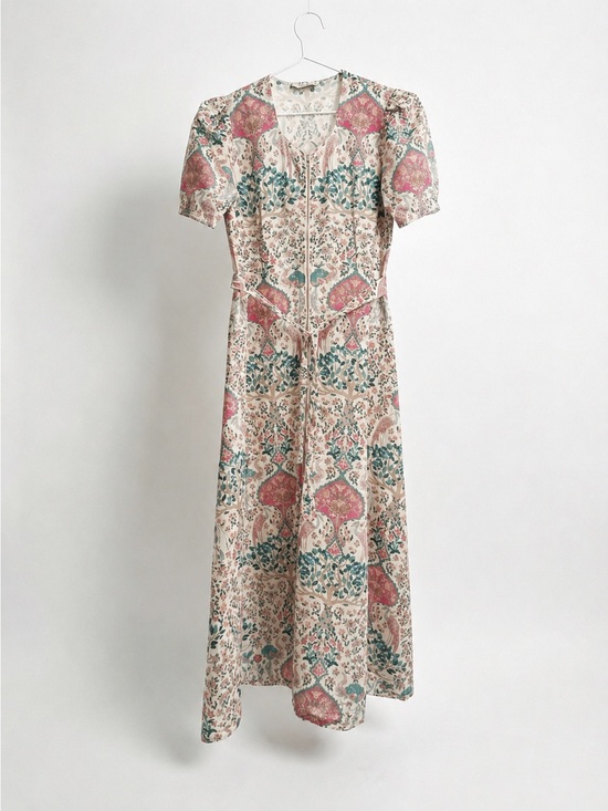 Sandro Dresses & Skirts - Sandro Irya Floral-print Pink Green Patterned Maxi Long Printed Dress Size 36 FR